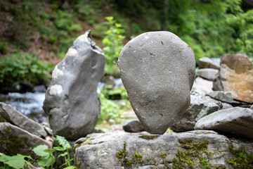 Balancing stone on the edge