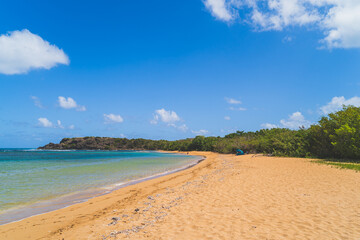 Fototapeta na wymiar View of Play Escondida in Puerto Rico, turquoise waters