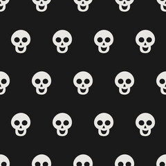 Seamless pattern with skulls. Vector illustration