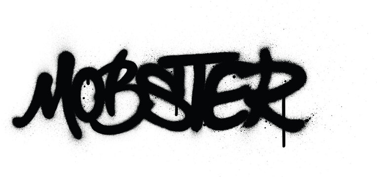 graffiti mobster word sprayed