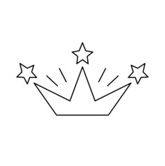 Fototapeta premium Abstract crown as line drawing on white background. Vector