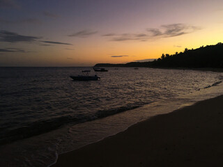 Sunset in Espelho Beach