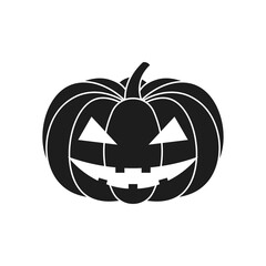 Halloween pumpkin icon. Flat design. Vector. Isolated.