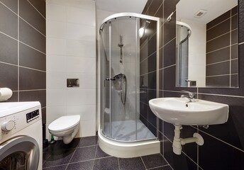 Nowoczesna łazienka z kabina prysznicową
