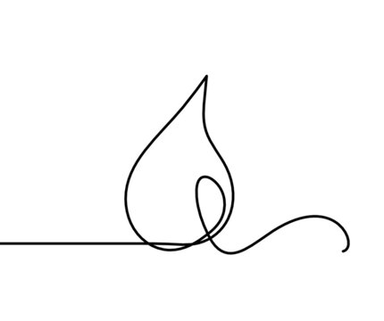 recommend clip art: Abstract drop as line drawing on white background