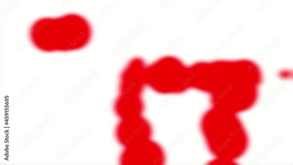Poster red spots on a white background. abstract background. 3d simulation.