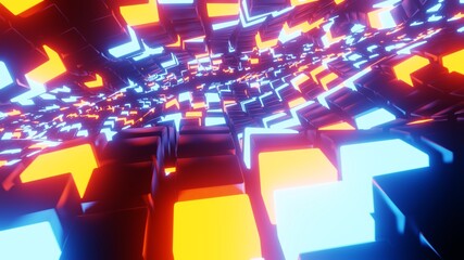 abstract light wallpaper and background with cube