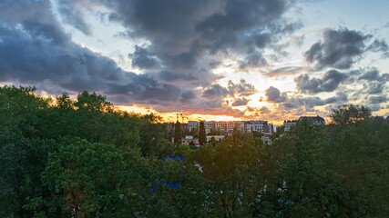 Greened urban area