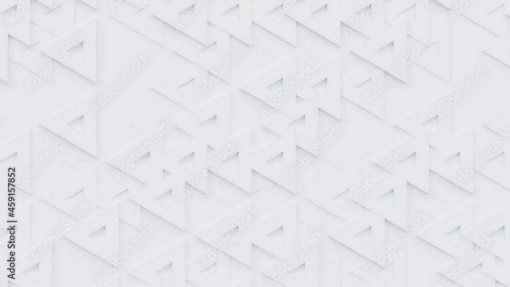 Poster triangular moving geometric pattern, triangle polygon shapes seamless looping 3d animation, arrow co