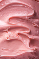 Pink icing frosting close up texture