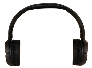Stereophonic earphones  — two phones with ogolovy, intended for connection to household radio-electronic apparatam.izolirovanny on a white background.