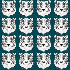 Fototapeta premium happy new year 2022 year of the tiger. luxury seamless pattern