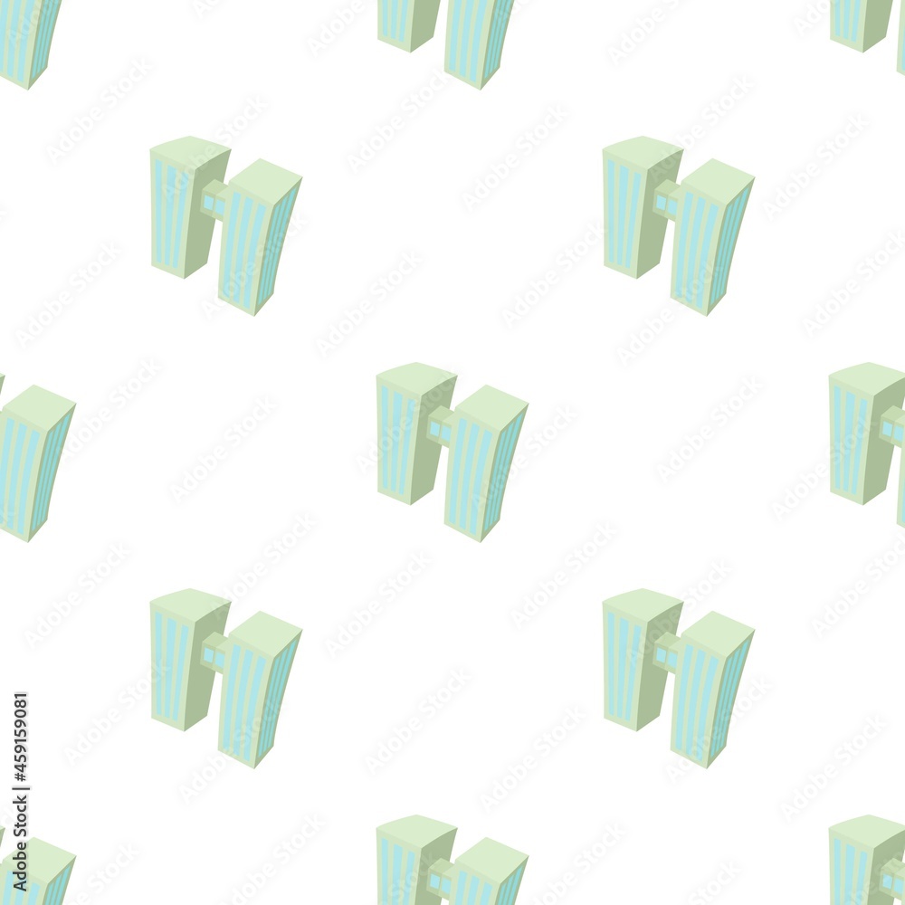 Poster double building pattern seamless background texture repeat wallpaper geometric vector