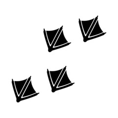 Duck footprints vector illustration isolated on white background © mejn