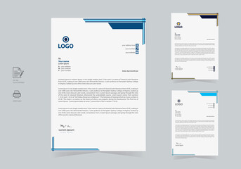 Elegant & Abstract Letterhead Template Design in Minimalist Style