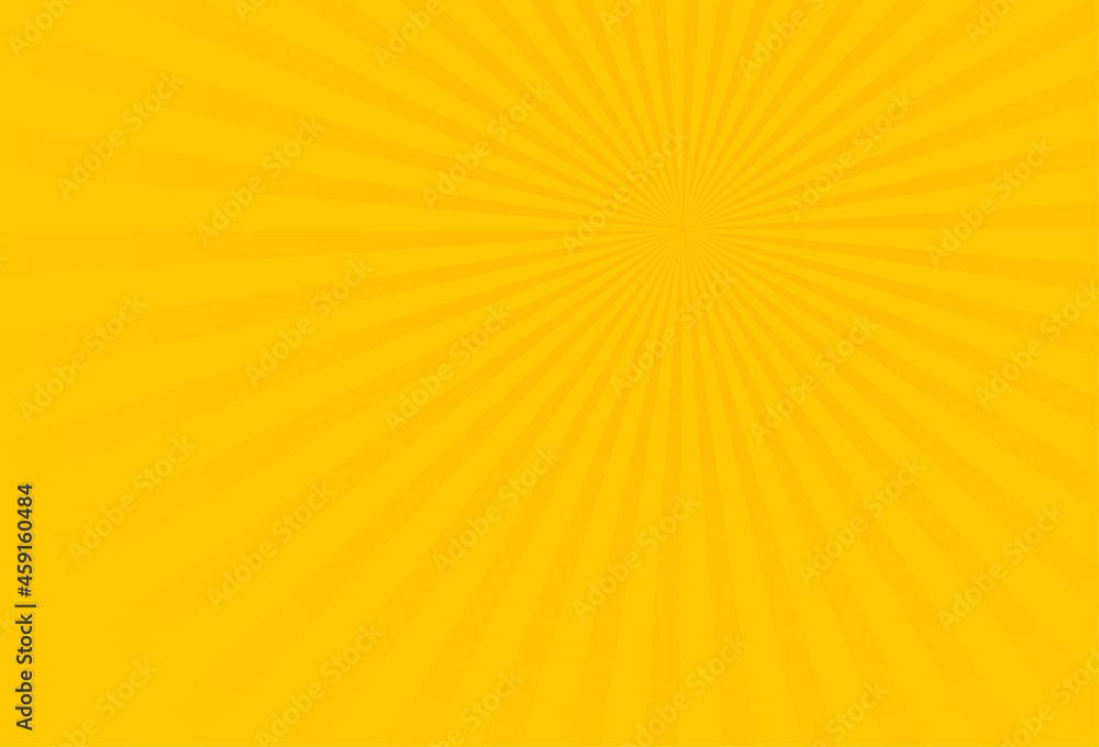 Poster yellow abstract background with rays
