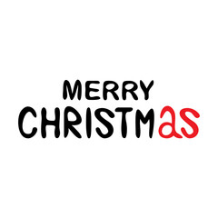 Merry Christmas Typography Art