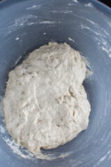 Loosely folded bread dough, no knead bread dough, high hydration  artisan dough