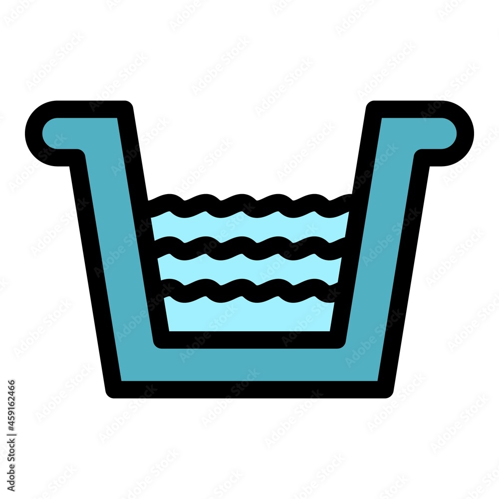 Poster drainage gutter icon. outline drainage gutter vector icon color flat isolated