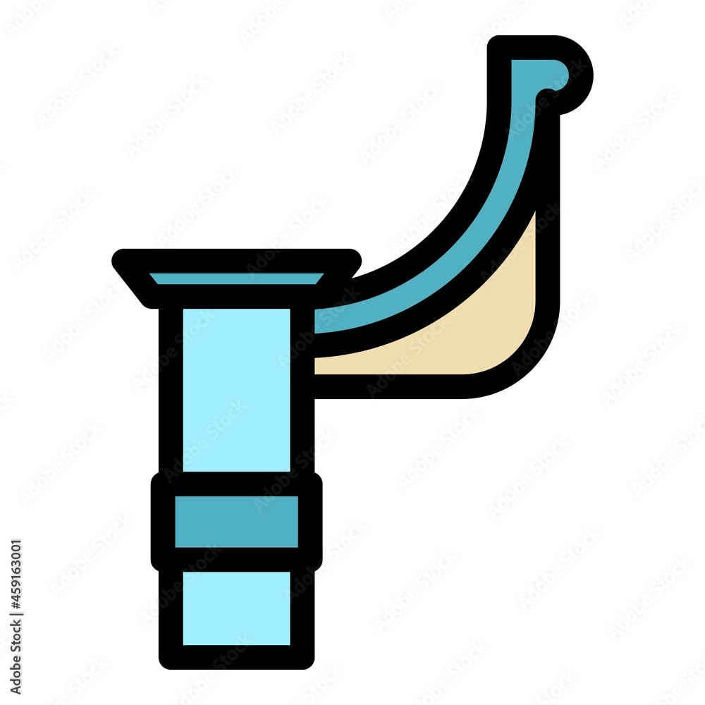 Poster system gutter icon. outline system gutter vector icon color flat isolated
