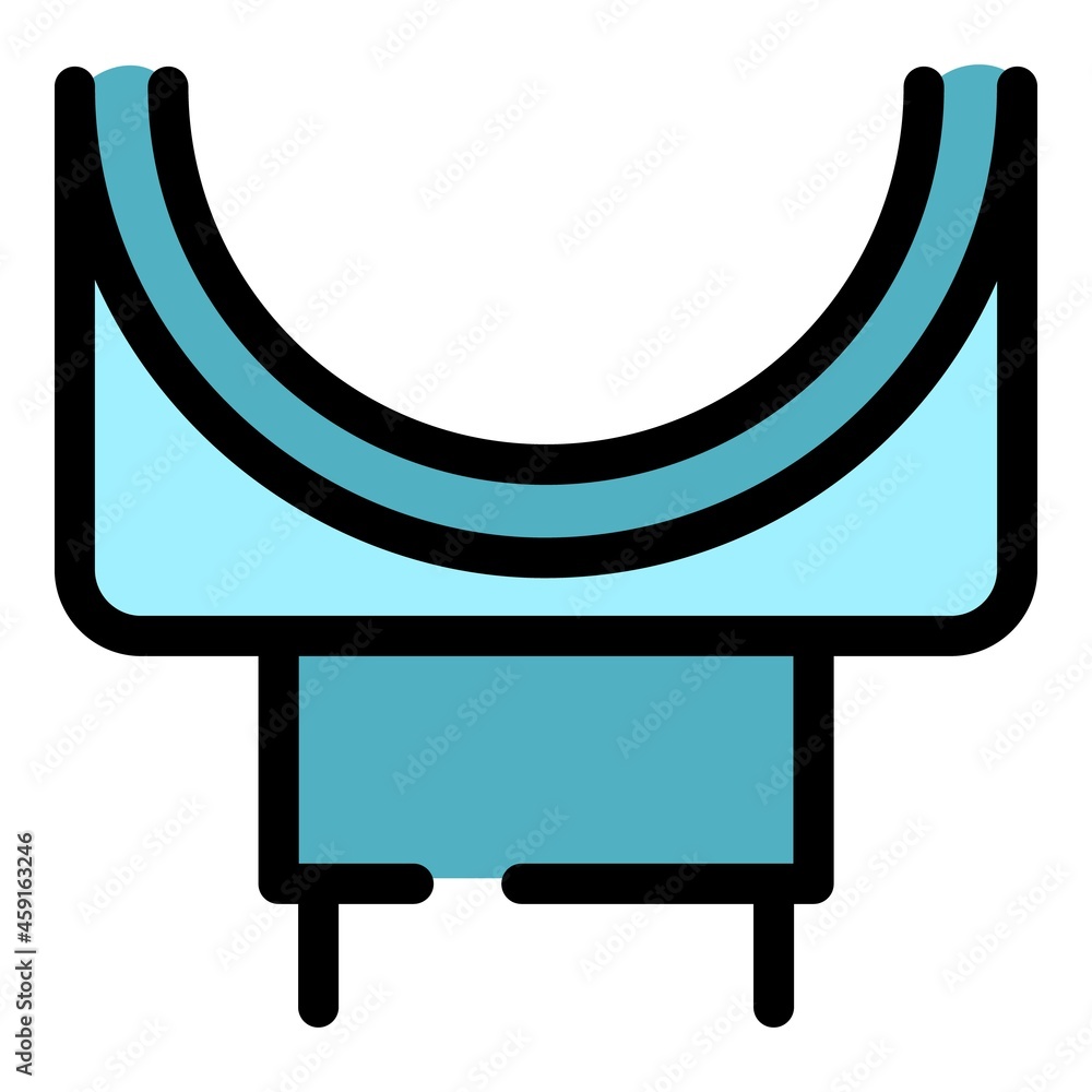 Poster pipeline gutter icon. outline pipeline gutter vector icon color flat isolated