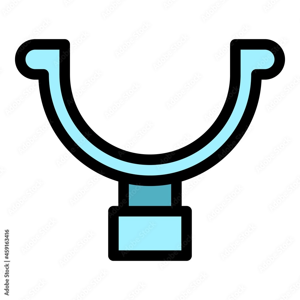 Poster empty gutter icon. outline empty gutter vector icon color flat isolated
