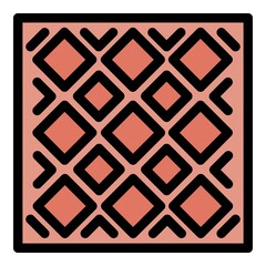 Paving icon. Outline paving vector icon color flat isolated