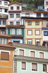 Fototapeta na wymiar Houses of Cudillero, Galicia, in the northern Spain