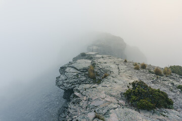 cofre de perote mountain peak in fog