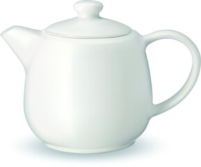 Porcelain teapot - Stock Image EPS-10
