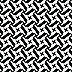Seamless vector pattern in geometric ornamental style. Black  ornament.