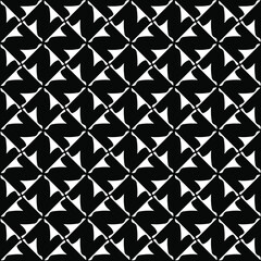 Seamless vector pattern in geometric ornamental style. Black  ornament.