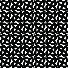 Seamless vector pattern in geometric ornamental style. Black  ornament.