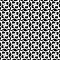 Seamless vector pattern in geometric ornamental style. Black  ornament.