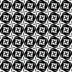 Seamless vector pattern in geometric ornamental style. Black  ornament.