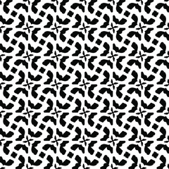 Seamless vector pattern in geometric ornamental style. Black  ornament.