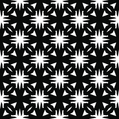 floral seamless pattern background.Geometric ornament for wallpapers and backgrounds. Black and white pattern.