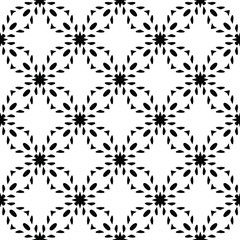 floral seamless pattern background.Geometric ornament for wallpapers and backgrounds. Black and white pattern.