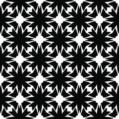 floral seamless pattern background.Geometric ornament for wallpapers and backgrounds. Black and white pattern.