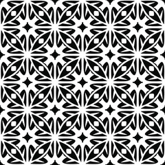 floral seamless pattern background.Geometric ornament for wallpapers and backgrounds. Black and white pattern.