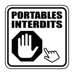 Logo portables interdits.