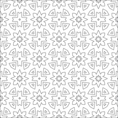 floral pattern background.Repeating geometric pattern from striped elements. Black pattern. 