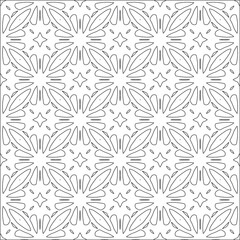 floral pattern background.Repeating geometric pattern from striped elements. Black pattern. 