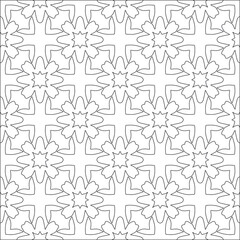 floral pattern background.Repeating geometric pattern from striped elements. Black pattern. 