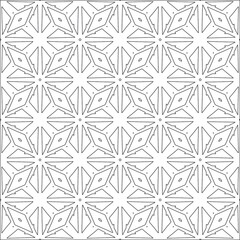 floral pattern background.Repeating geometric pattern from striped elements. Black pattern. 