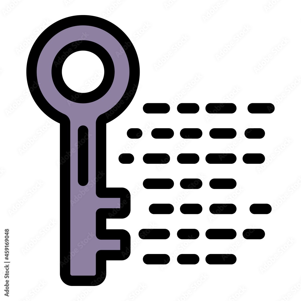 Poster fraud key icon. outline fraud key vector icon color flat isolated