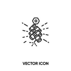 Firecracker vector icon. Modern, simple flat vector illustration for website or mobile app.Firework symbol, logo illustration. Pixel perfect vector graphics	