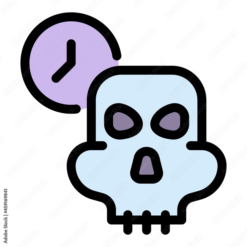 Poster timing fraud icon. outline timing fraud vector icon color flat isolated