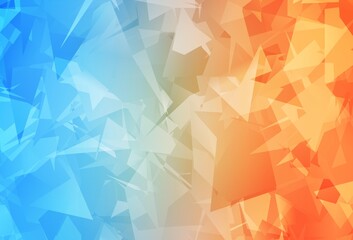 Light Blue, Yellow vector backdrop with polygonal shapes.