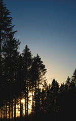 sunset in the mountains